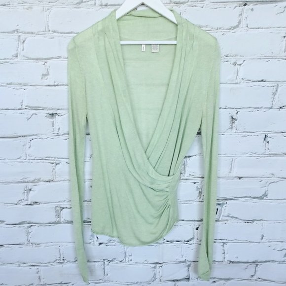 Moth Pastel Green Ballet Wool Blend Long Sleeve Top - Picture 1 of 7